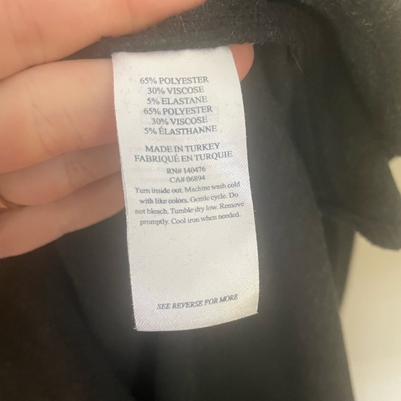 Faherty Legend Button Down Twill Sweater Dress Black Size Small Lagenlook - Picture 7 of 10